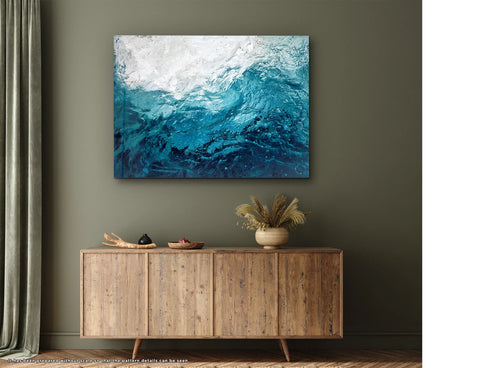 Waves Glass Wall Art Ocean Glass Art Tempered Large Glass Wall Art Housewarming Gift Ocean Wall Decor Glass Art Printing